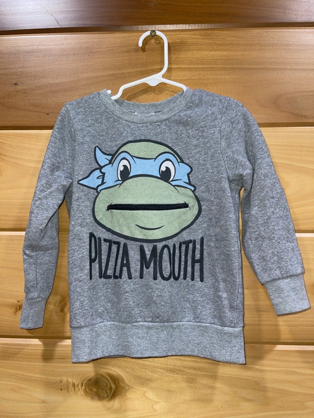 Kids Gray 'Pizza Mouth' Graphic Sweatshirt